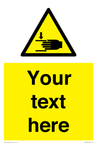 Custom warning crushing of hands